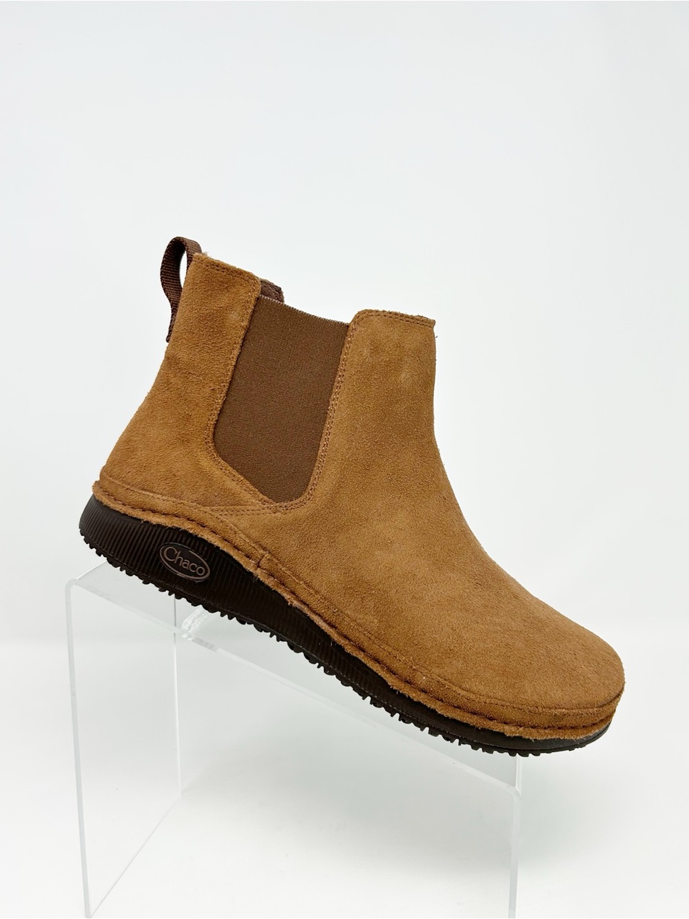 Chaco Paonia Chelsea Boots Womens Cinnamon Brown Ankle Pull-On Outdoor Size 9